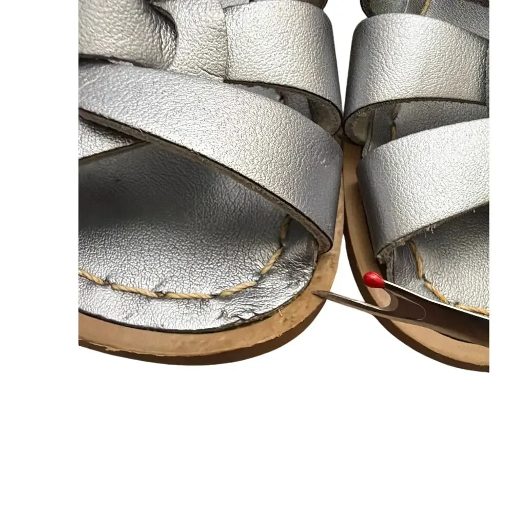 Saltwater Dark Gray/Silver Sandals Toddler Size 9